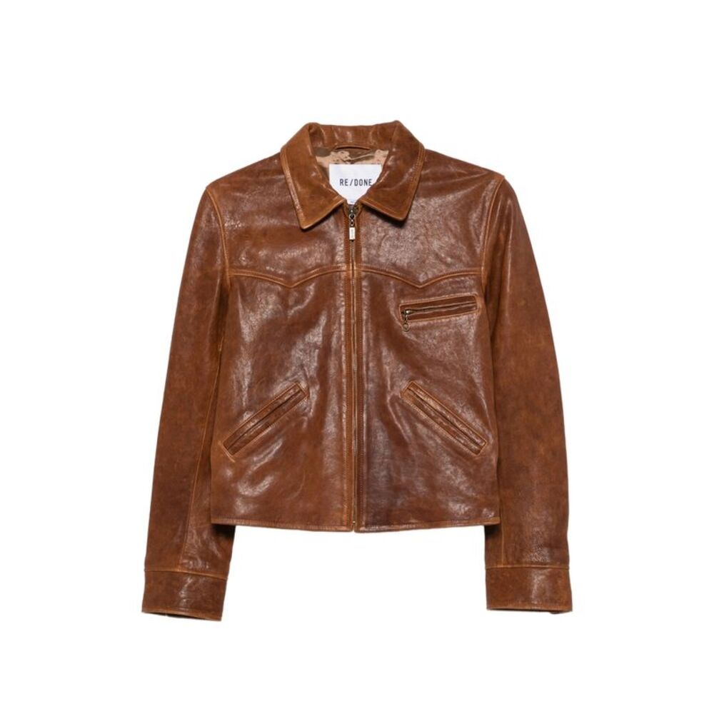 Re/Done Brown Jackets - Leather Jackets Women